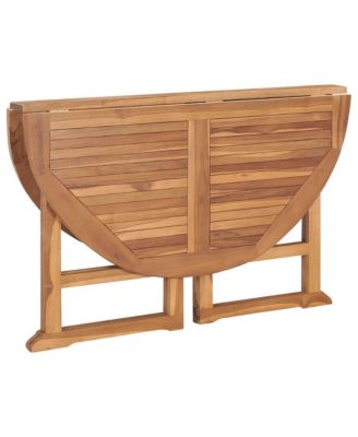 Folding Patio Dining Table  43.3"x29.5" Solid Wood Teak