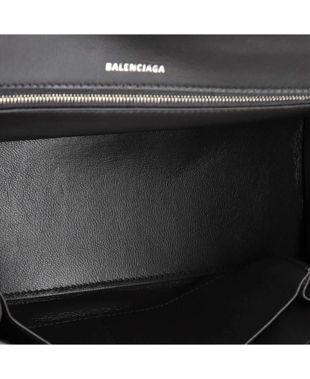 Pre-Owned Balenciaga Medium Hourglass Top Handle Bag Embossed Leather