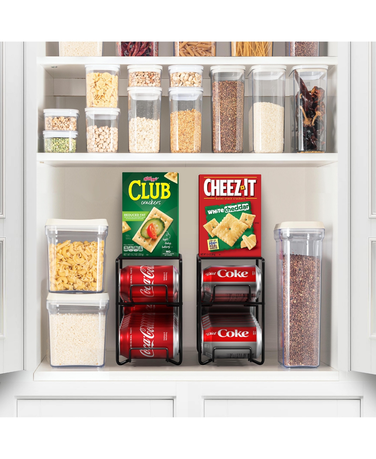 Sorbus 2 Pack Can Dispenser Rack - Holds 12 Standard 12oz Cans Each