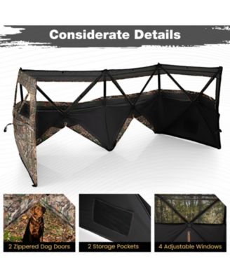 See-Through Pop-Up Hunting Blind Panel Waterfowl Blind for 1-3 People