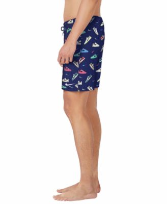 Men's 7" Sneaker Print Volley Swim Shorts