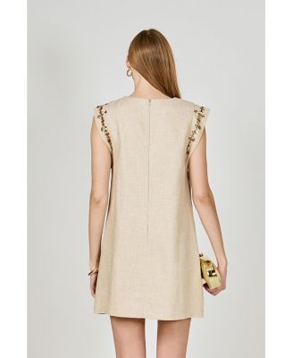 Women's Beaded Mini Dress