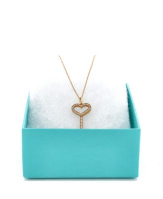 Open Heart Key Pendant Necklace