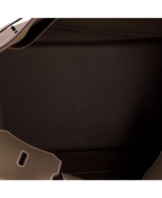 Birkin 40 Handbag Grey Togo with Palladium Hardware