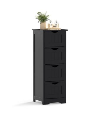 4-Drawer Freestanding Floor Storage Cabinet with Anti-Tip Safety Kit