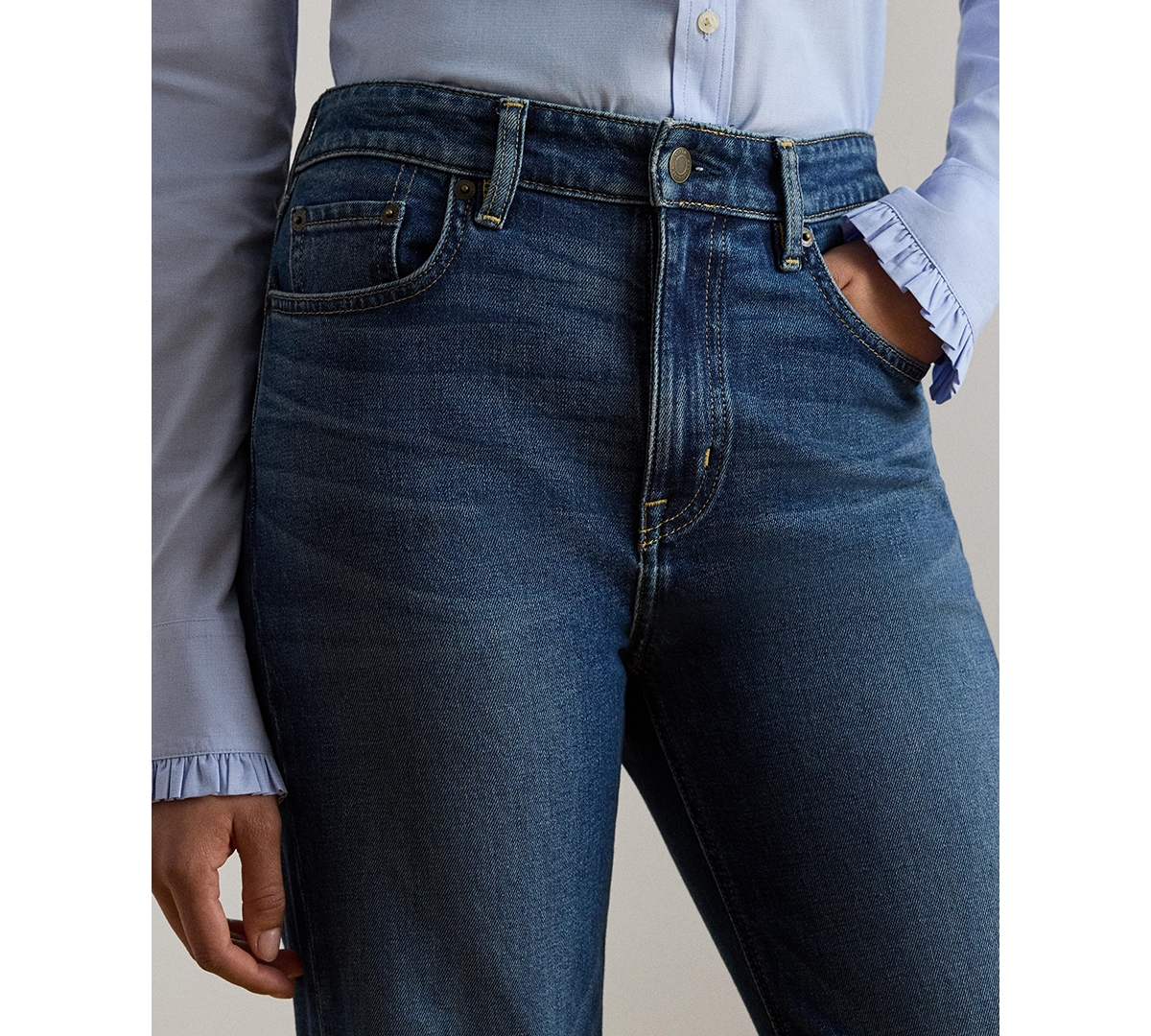 Lauren Ralph Women's High-Rise Wide-Leg Jeans