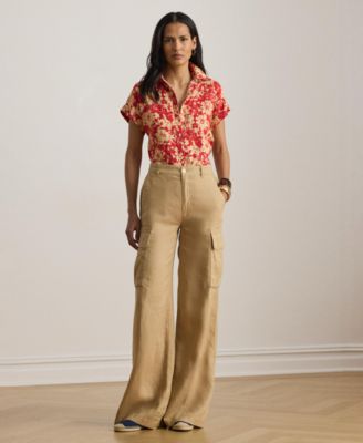 Women's Floral Print Collared Shirt