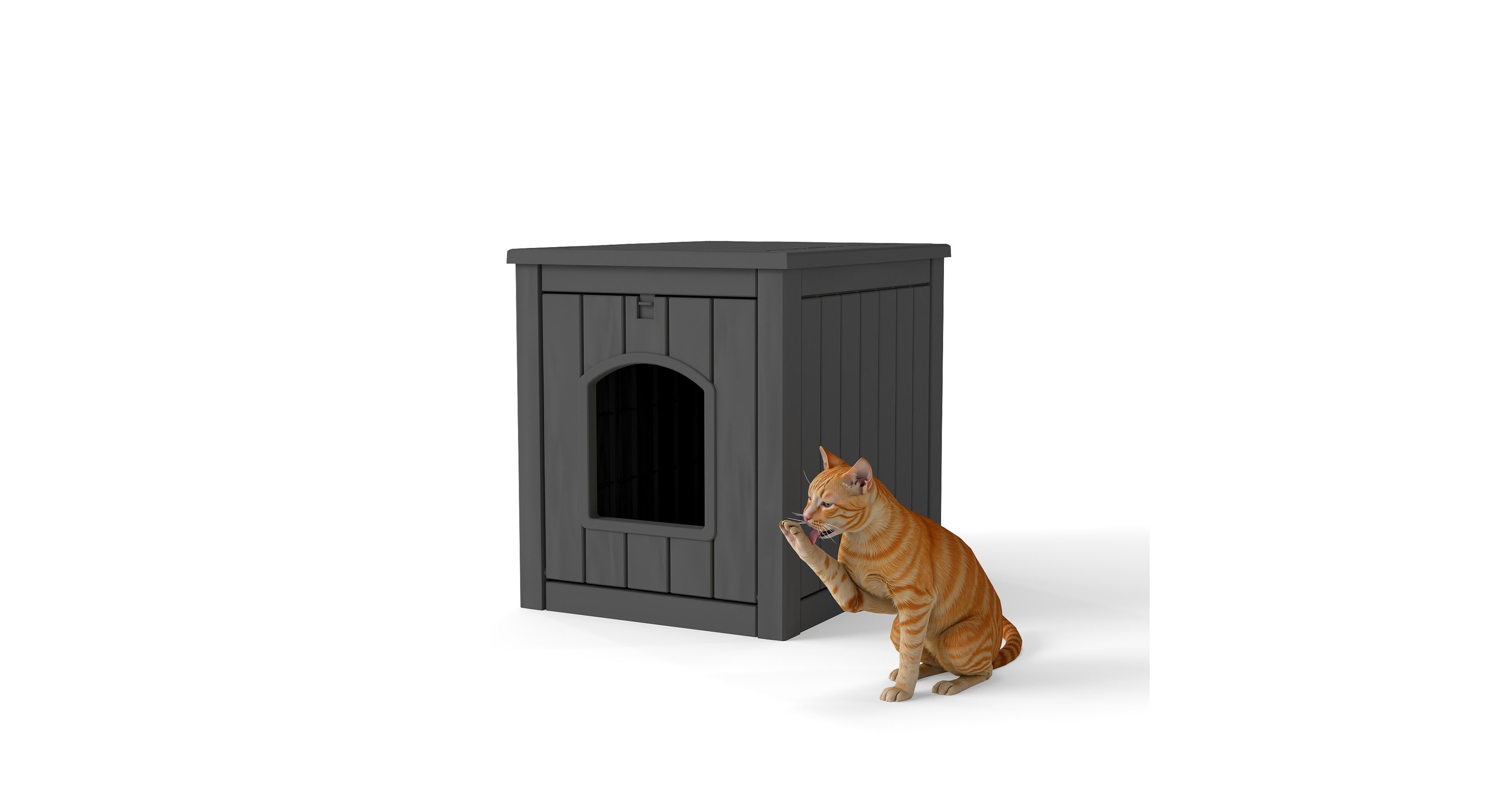 Decksplore 30 Gal Pet Nest Shallow Cat House Outdoor Indoor Cozy