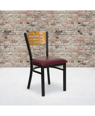 Slat Back Metal Restaurant Dining Chair