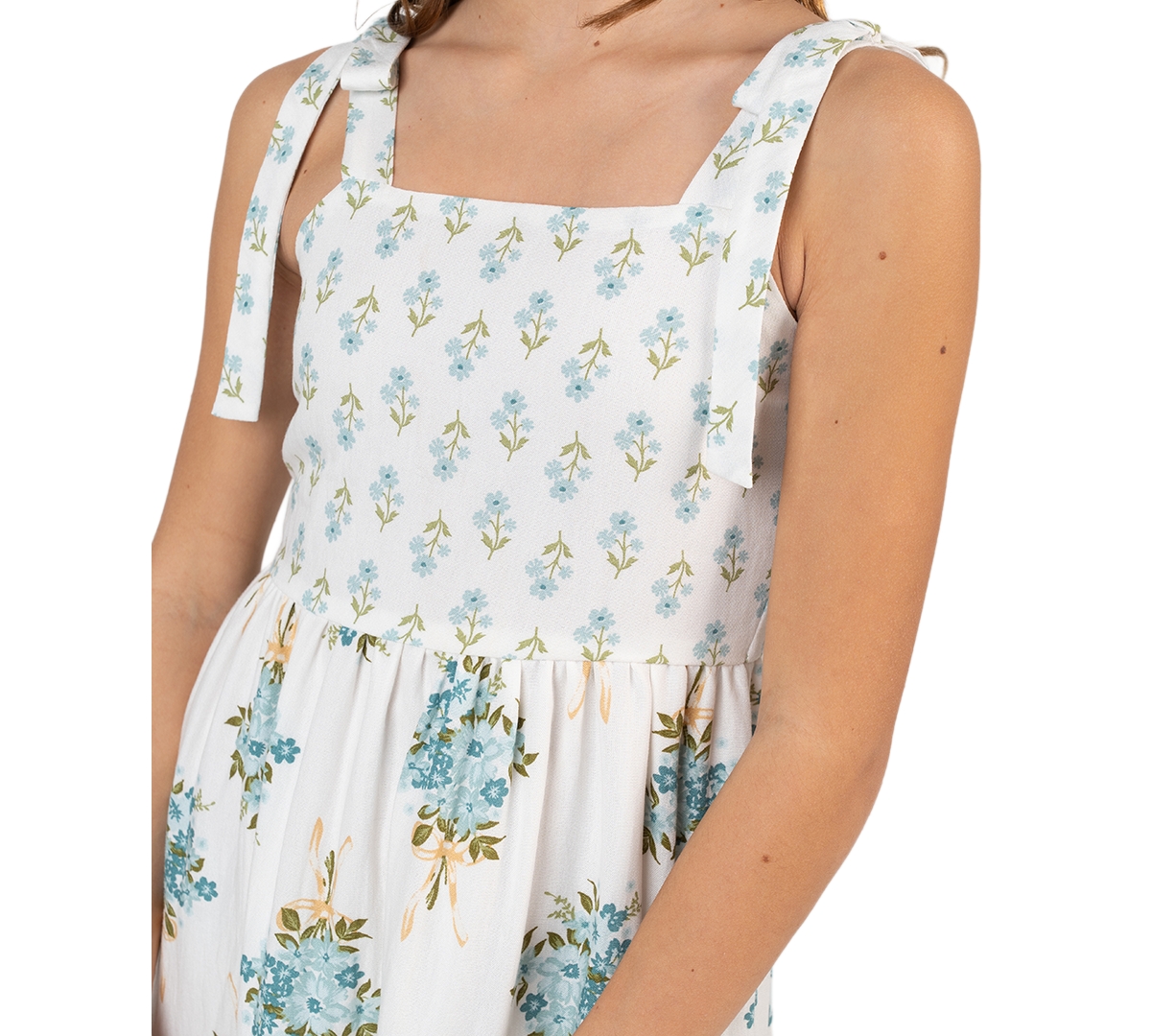 Rare Editions Girls' 7-16 Mix-Print Ruffle Tier Maxi Dress & Bag