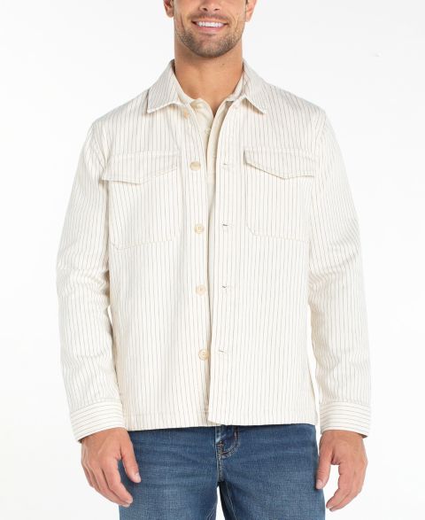 Мужская куртка Liverpool Los Angeles Flap Pocket Long-Sleeve, цвет: Экрю / Сланцевый