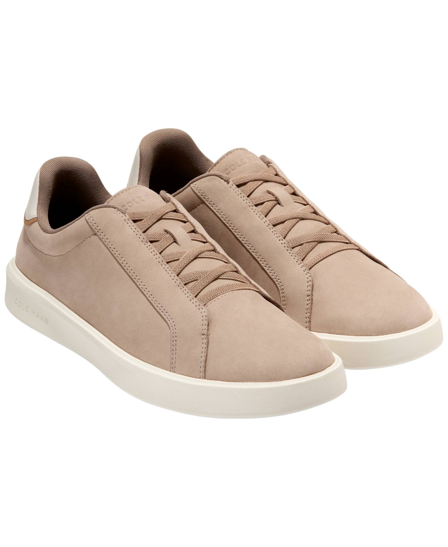 Мужские кроссовки Cole Haan Grand Crosscourt Daily Lace-To-Toe Slip-On, цвет: Берёзовый бежевый нубуковый — фото 10