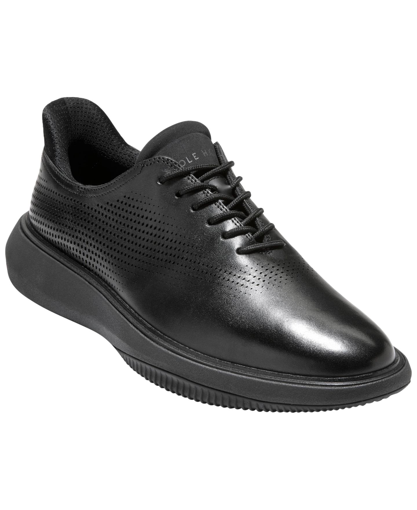 Мужские туфли Cole Haan Grand Phaze Laser Quick-On Lace-Up Oxford, цвет: Чёрный — фото 1