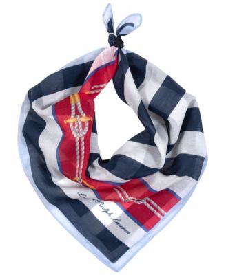Nautical Stripe Small Square Scarf