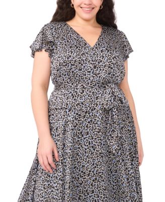 Plus Size V-Neck Midi Dress