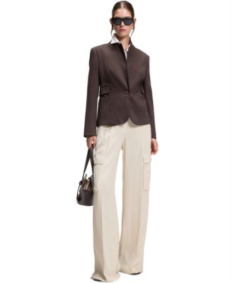 BOSS by Women's Angled Darts Slim-Fit Blazer