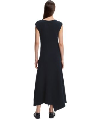 BOSS by Women's Boucl&eacute; Yarn Slim-Fit Ribbed Dress