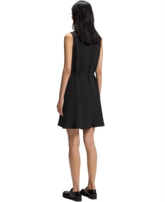 BOSS by Women's Soft Crepe Belted Wrap Dress