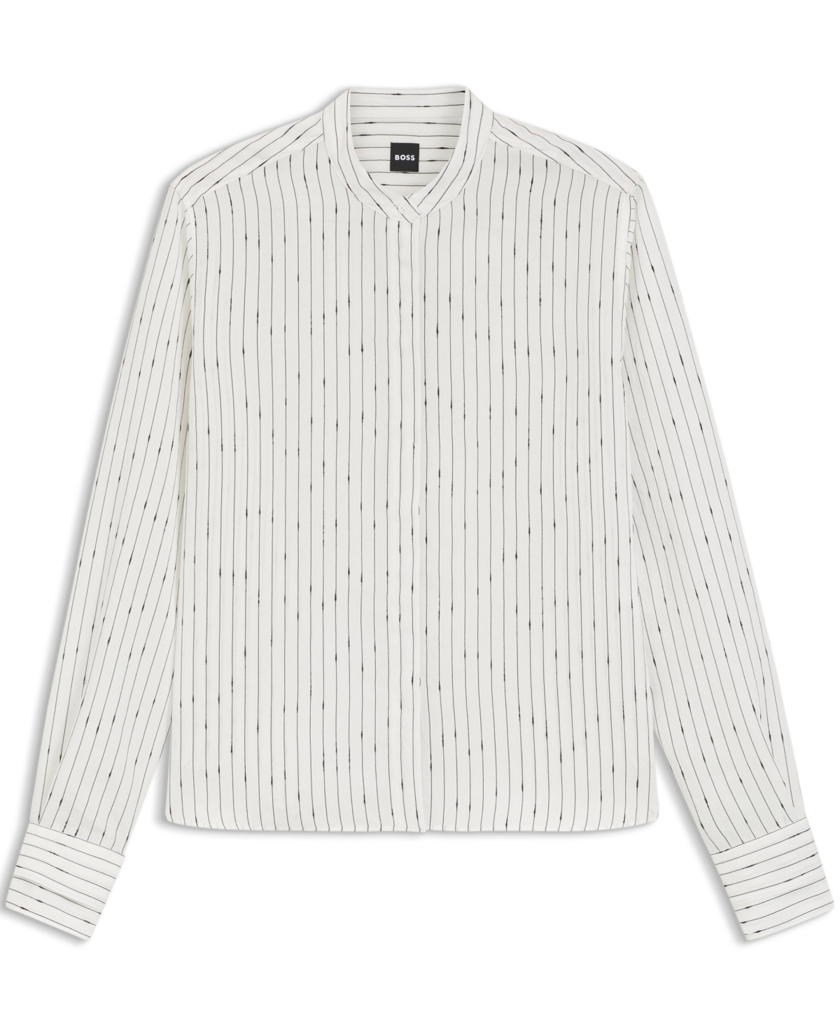 Boss by Hugo Women's Broken Stripe Regular-Fit Blouse