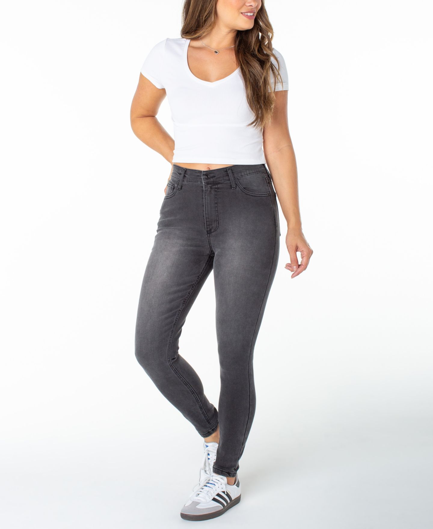 Женские джинсы Celebrity Pink Juniors' High-Rise Skinny Ankle, цвет: September Night — фото 3
