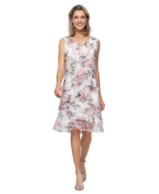 Petite Tiered Shimmer V-Neck Jacket Dress