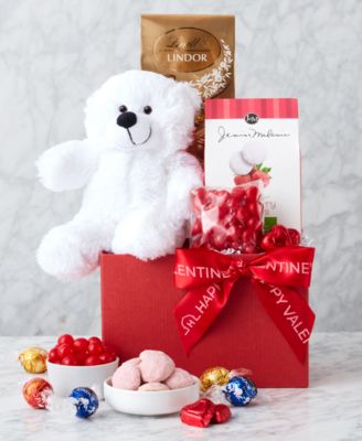 Valentine's Day Bear & Treats Gift Box, 6 Piece