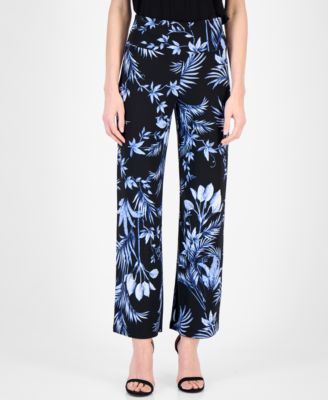 Women's Printed High-Rise Wide-Leg Pants