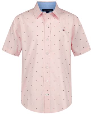 Boys' 8-20 Tommy Flag Short-Sleeve Woven Shirt