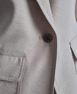 Women's Peak Lapel Collar Sueded Fuji Blazer