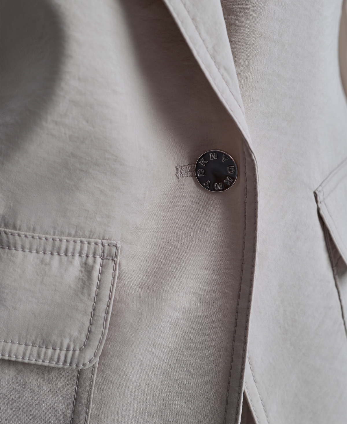 Dkny Women's Peak Lapel Collar Sueded Fuji Blazer