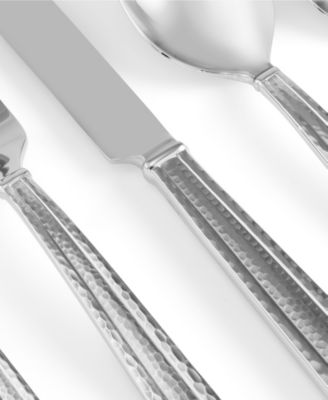 Stainless Steel Hammertone Collection 5-Pc. Flatware Set