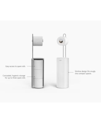 Easy Store Toilet Paper Roll Holder with Concealed Storage