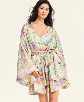 Flower Show Women's Flower Field Printed Robe
