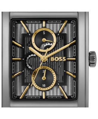 Men's Principle Dress Multi Quartz Multi Ionic Plated Grey Steel Watch, 42.5mm