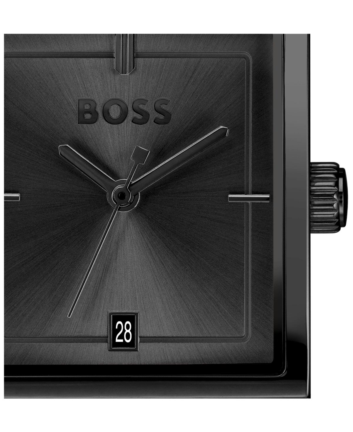 Hugo Boss Men's Strivo Quartz Ionic Plated Black Steel Watch, 25.6mm