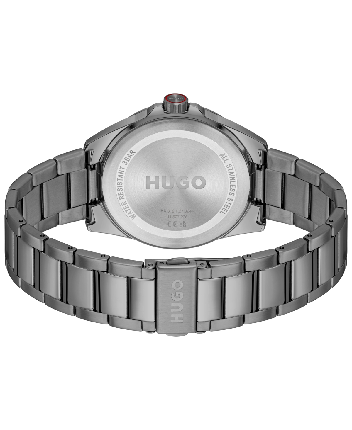 Hugo Boss Men's Seam Quartz Ionic Plated Grey Steel Watch, 42.5mm
