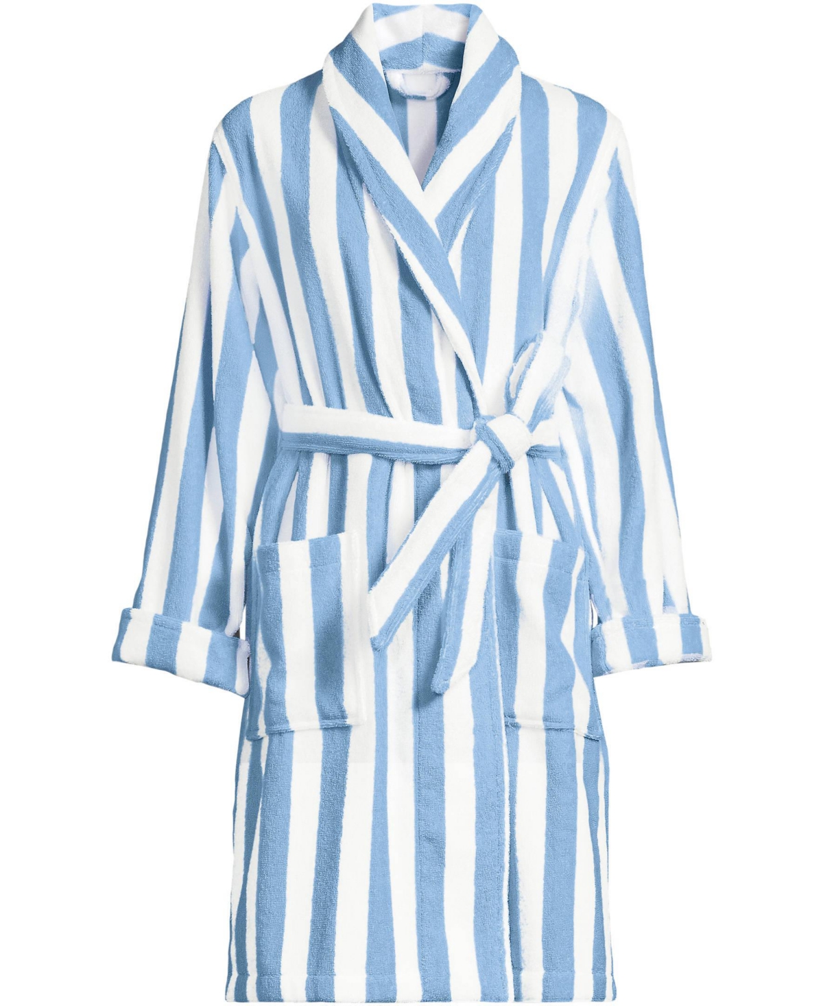 Lands' End Women's Soft Terry Long Sleeve Knee Length Robe