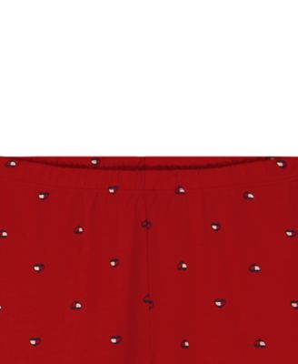 Girls' 4-6X Round Neck Top and Cropped Leggings, 2-Piece Set