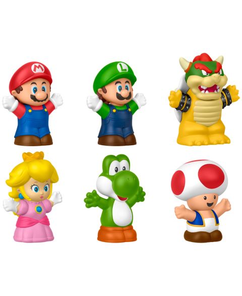 Детские фигурки Little People My Mario Super Mario 6-Piece Figure Set, Ages 1.5+