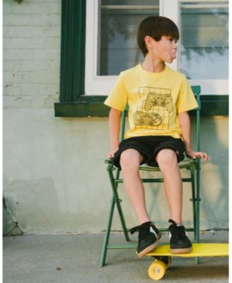 Big Boys French Terry Shorts with Cross Seams Black