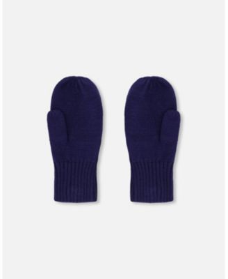 Kids Unisex Ribbed Knit Mittens