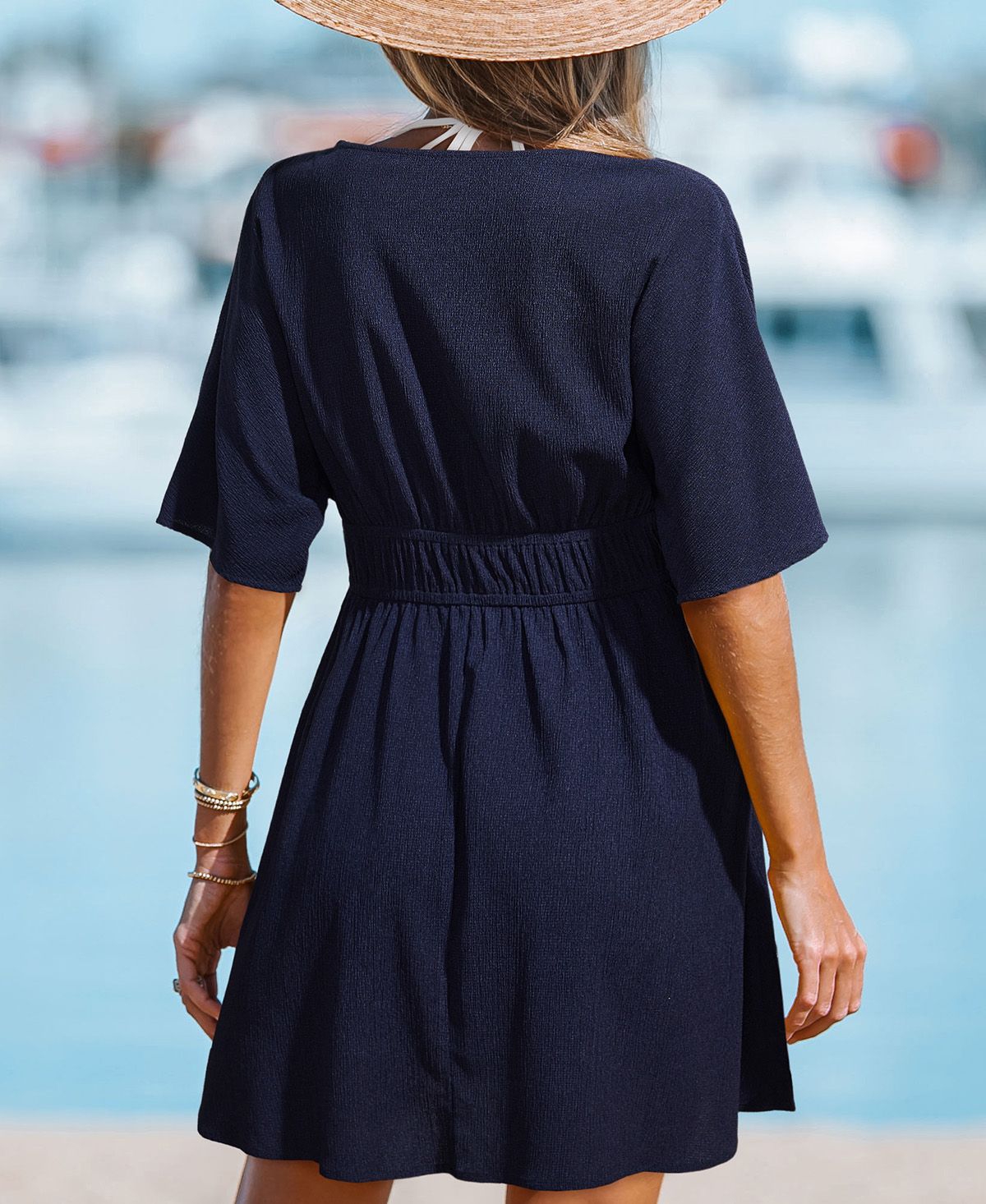 Cupshe Women's Andros Cover-Up Mini Beach Dress