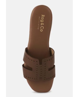 Womens Ivanka Cut Out Slip On Sandals