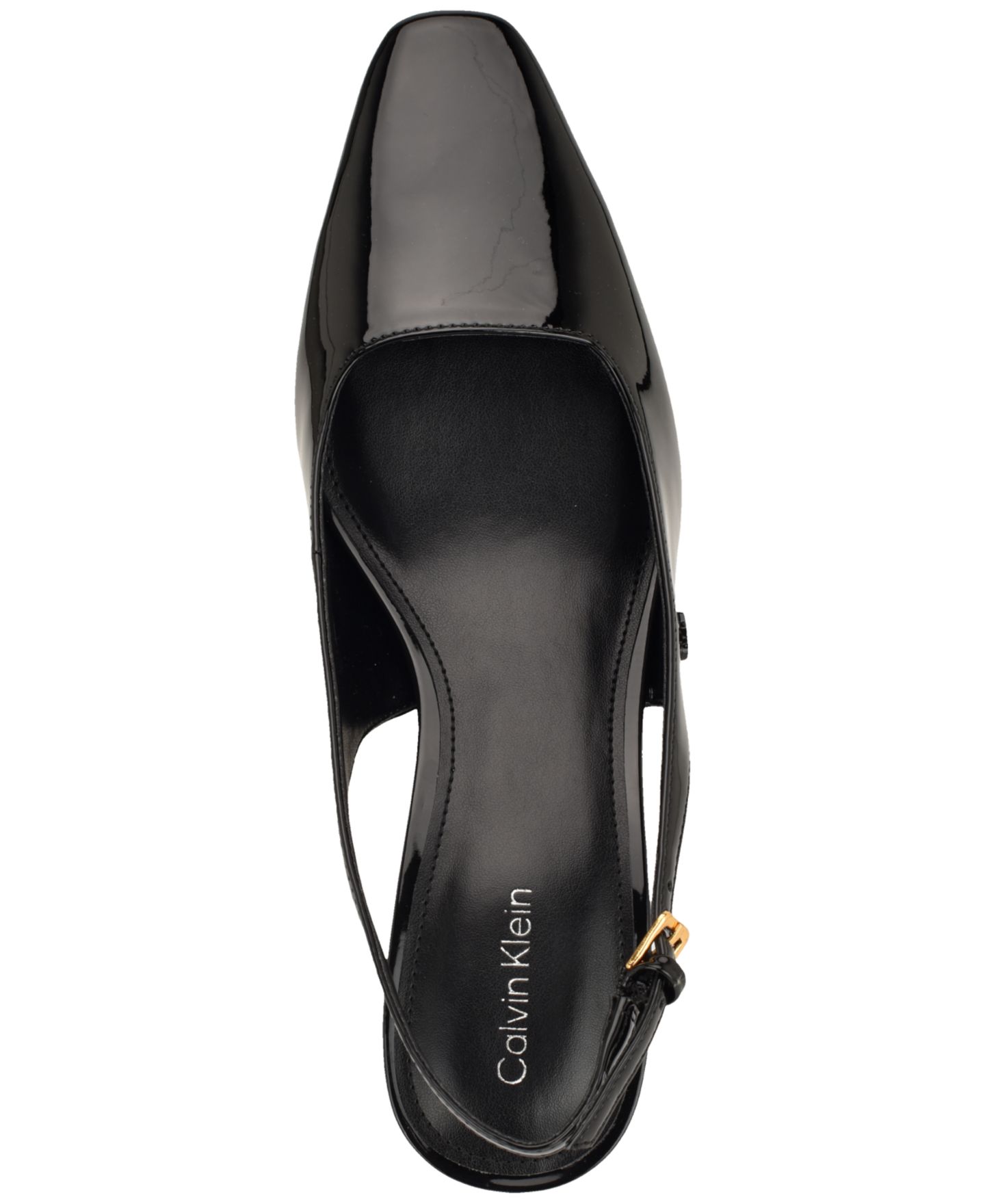 Женские туфли Calvin Klein Sorena Snip Toe Slingback Pumps, цвет: Чёрный лаковый — фото 4