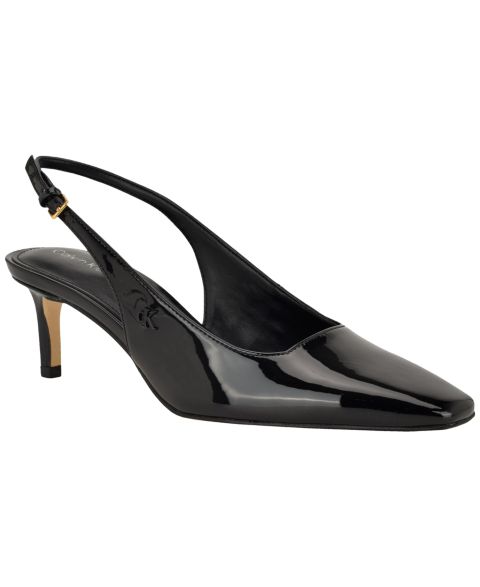 Женские туфли Calvin Klein Sorena Snip Toe Slingback Pumps, цвет: Чёрный лаковый