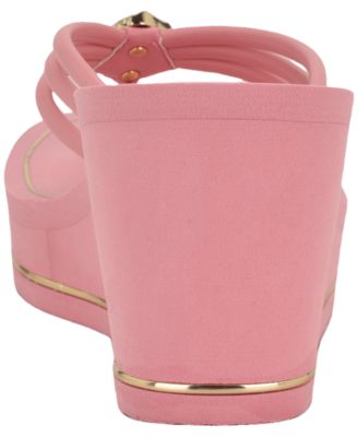 Women's Sabrie Ornamented Platform Thong Wedge Sandal