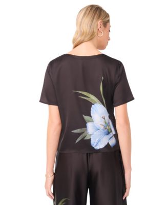 Women's Short-Sleeve Crew Neck Blouse