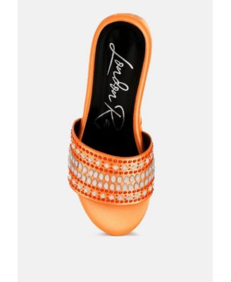 Womens Batanga Diamante & Rhinestone Detail Stylish  Flatforms