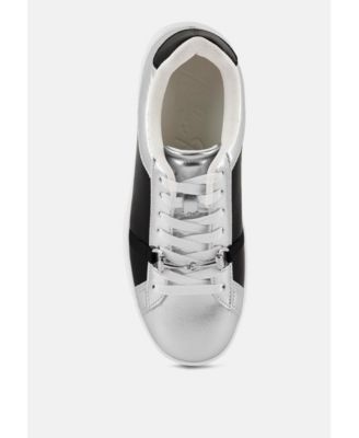 Women Nemo Contrasting Metallic Faux Leather Sneakers