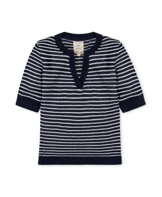 Women's Organic V-Neck Short Sleeve Sweater